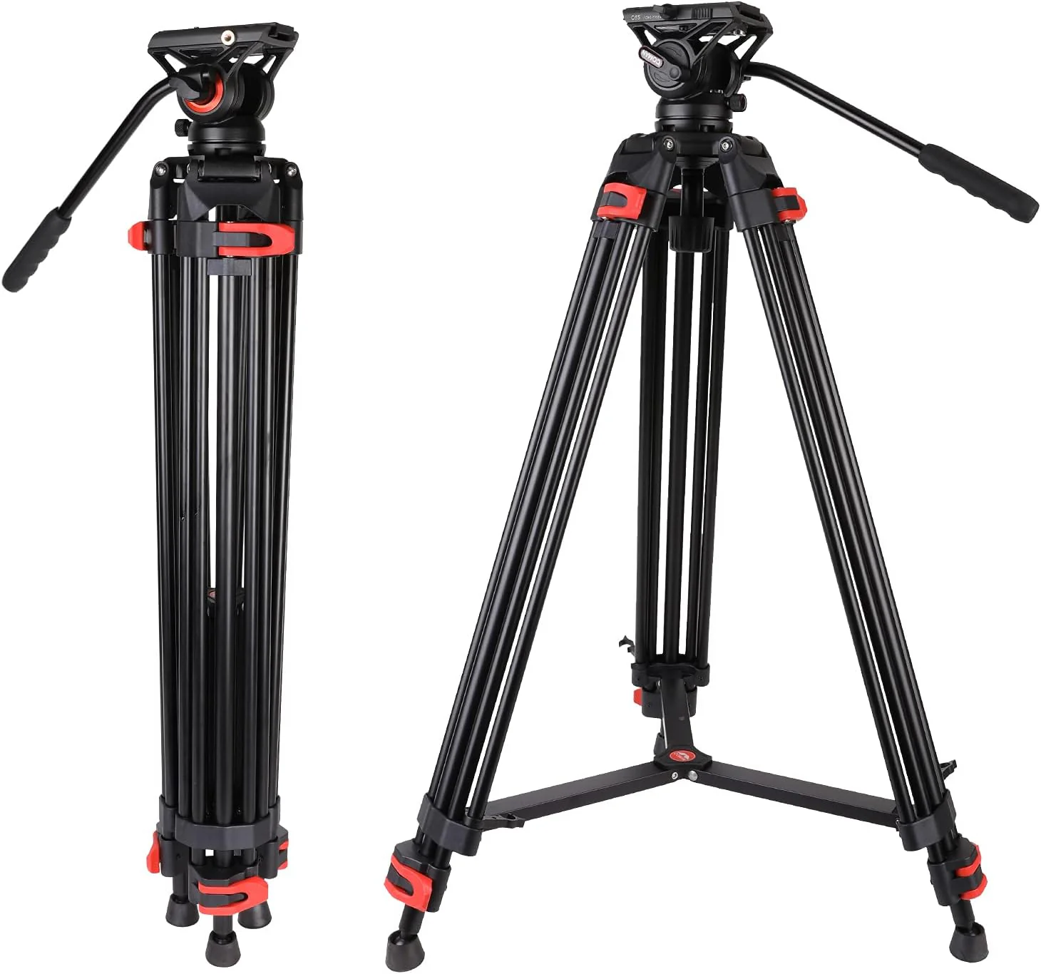 COMAN DF16LS 74.4” Heavy Duty Video Tripod with Fluid Head | 17.6lbs Load - Image 10