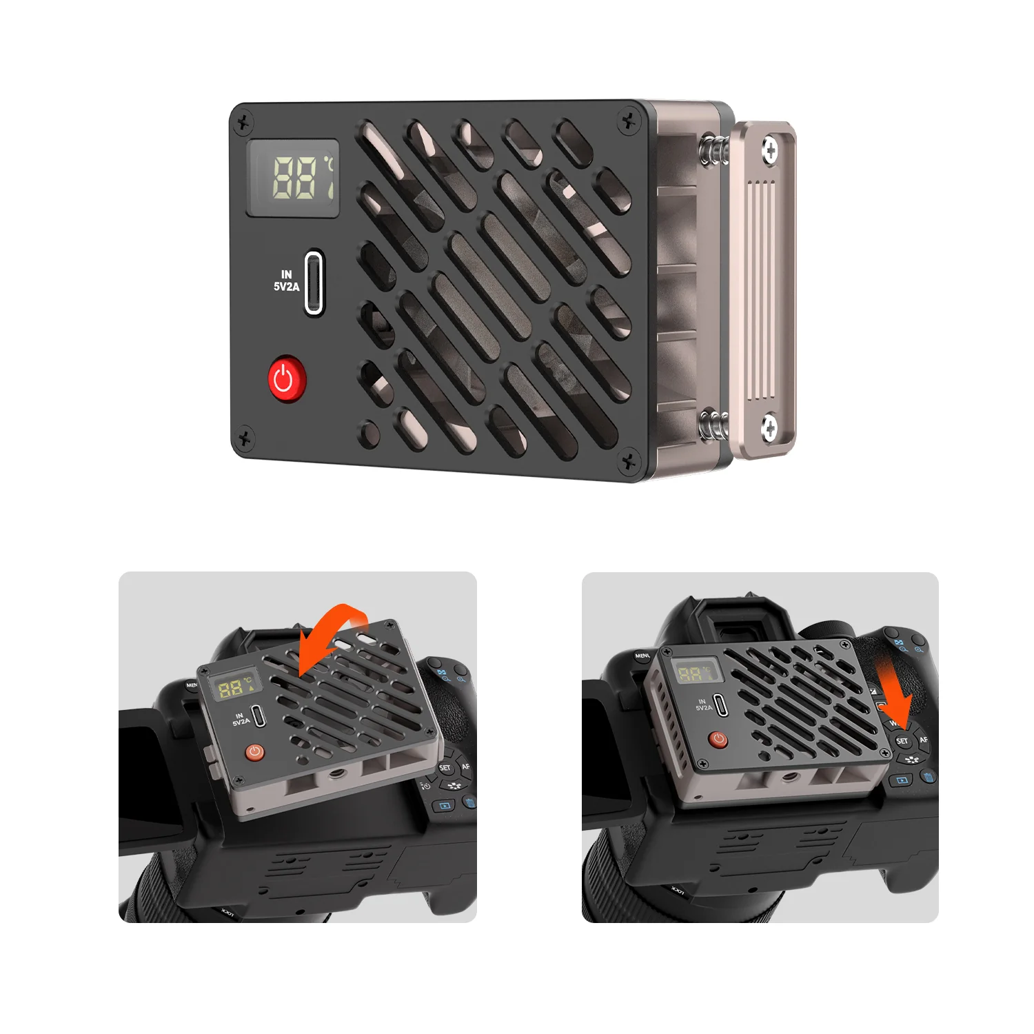 COMAN E11 Camera Cooler for Sony, Canon, Fuji – Fast, Quiet Cooling - Image 2