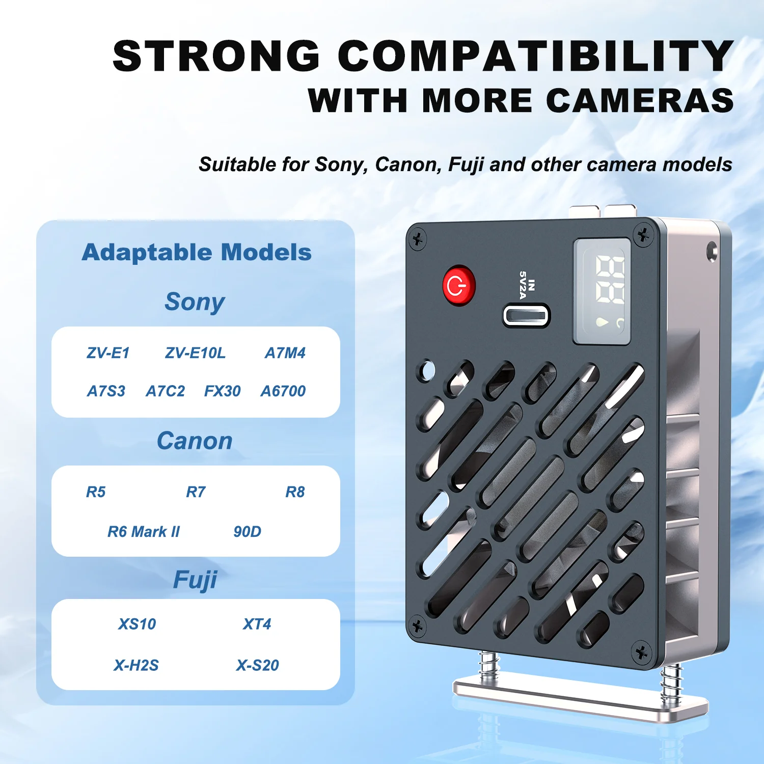 COMAN E11 Camera Cooler for Sony, Canon, Fuji – Fast, Quiet Cooling - Image 4