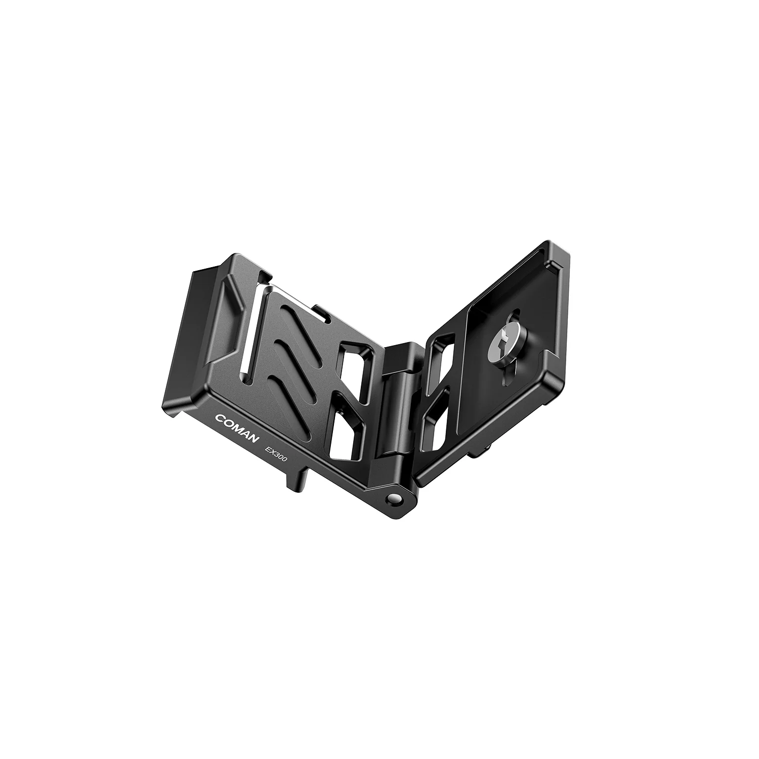 COMAN EX300 Foldable L-shaped Tripod Mounting Plate 1/4" Screw - Image 4