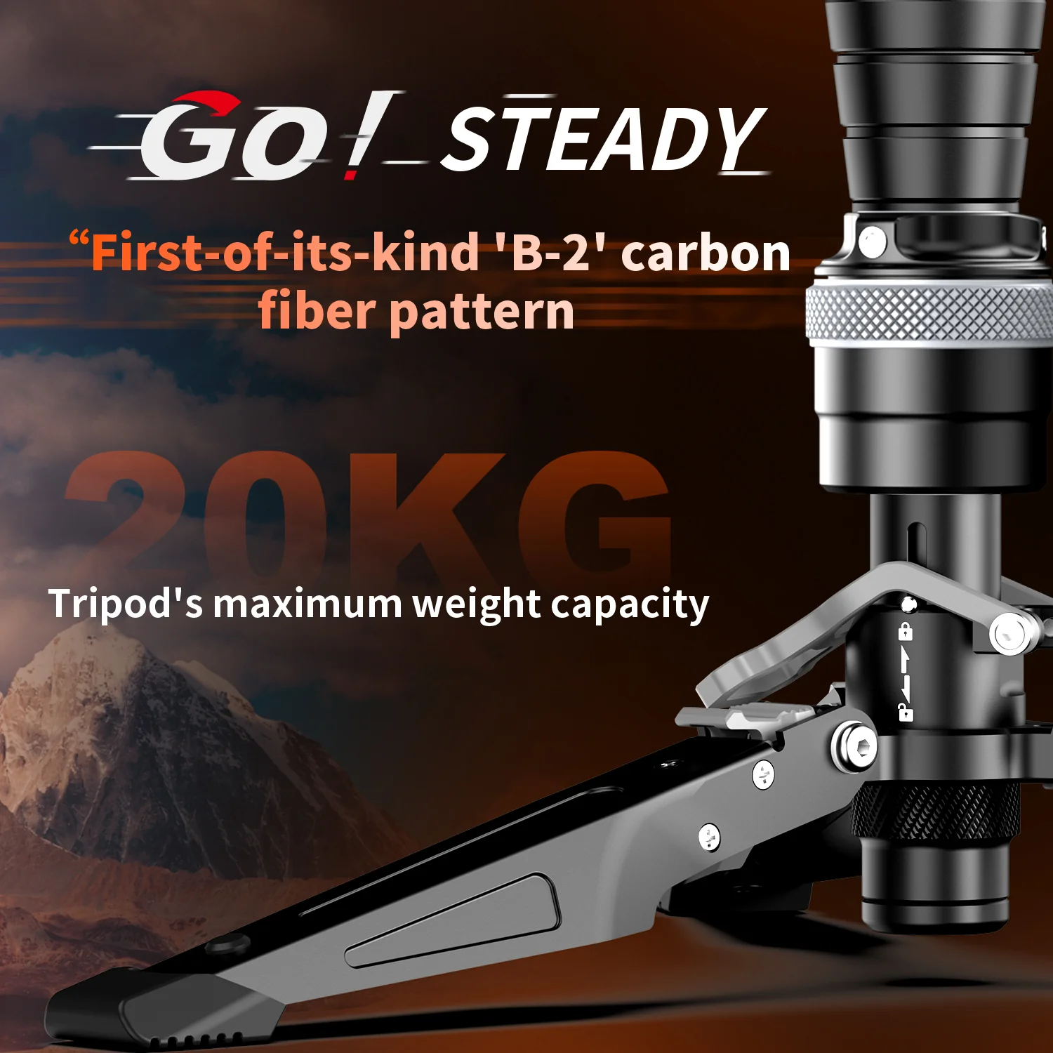 COMAN M1 & M1V5 Portable Lightweight Carbon Fiber Monopod Stable Support 44.1 lbs - Image 18