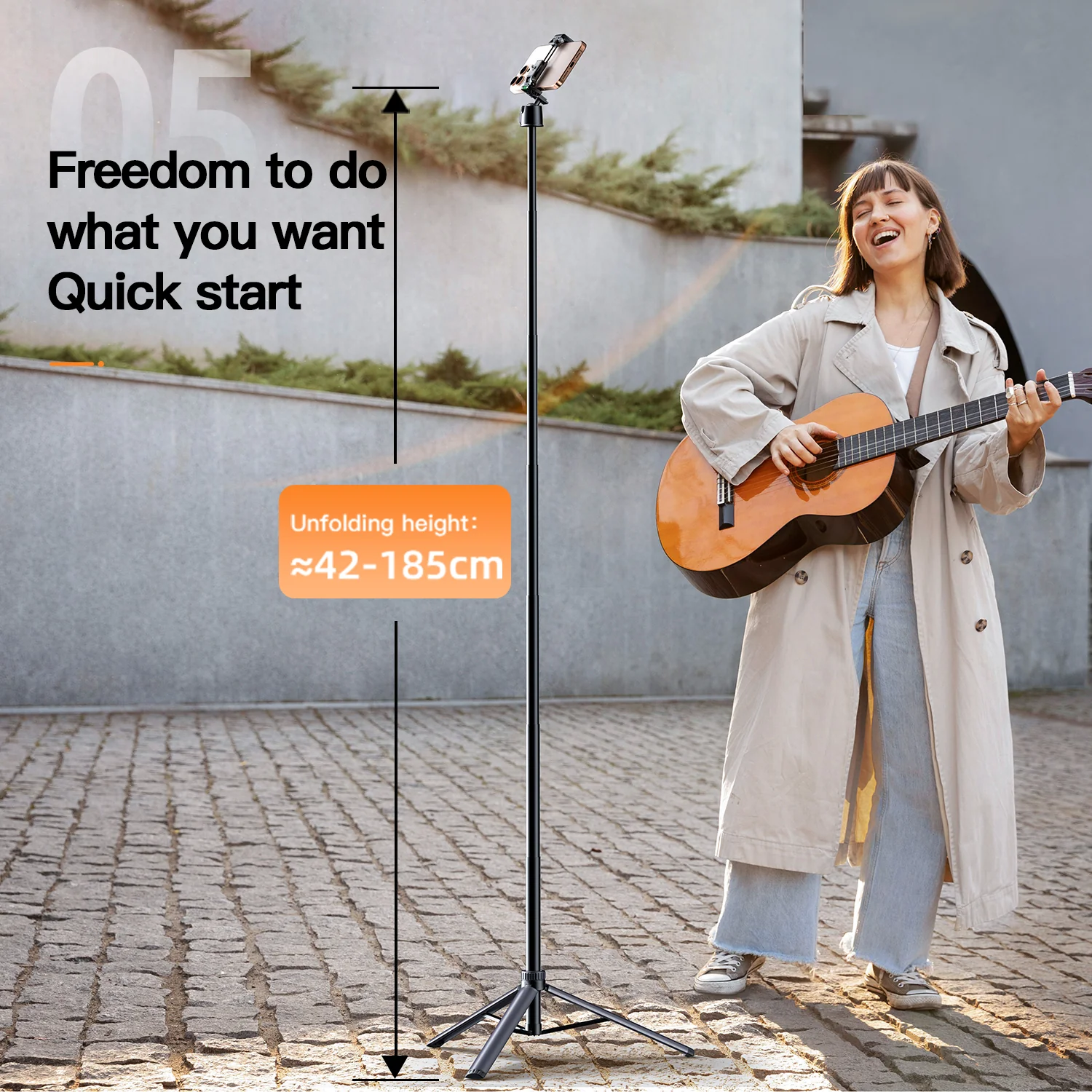 COMAN MT66 Portable Selfie Stick Tripod With Remote Control 185cm - Image 12