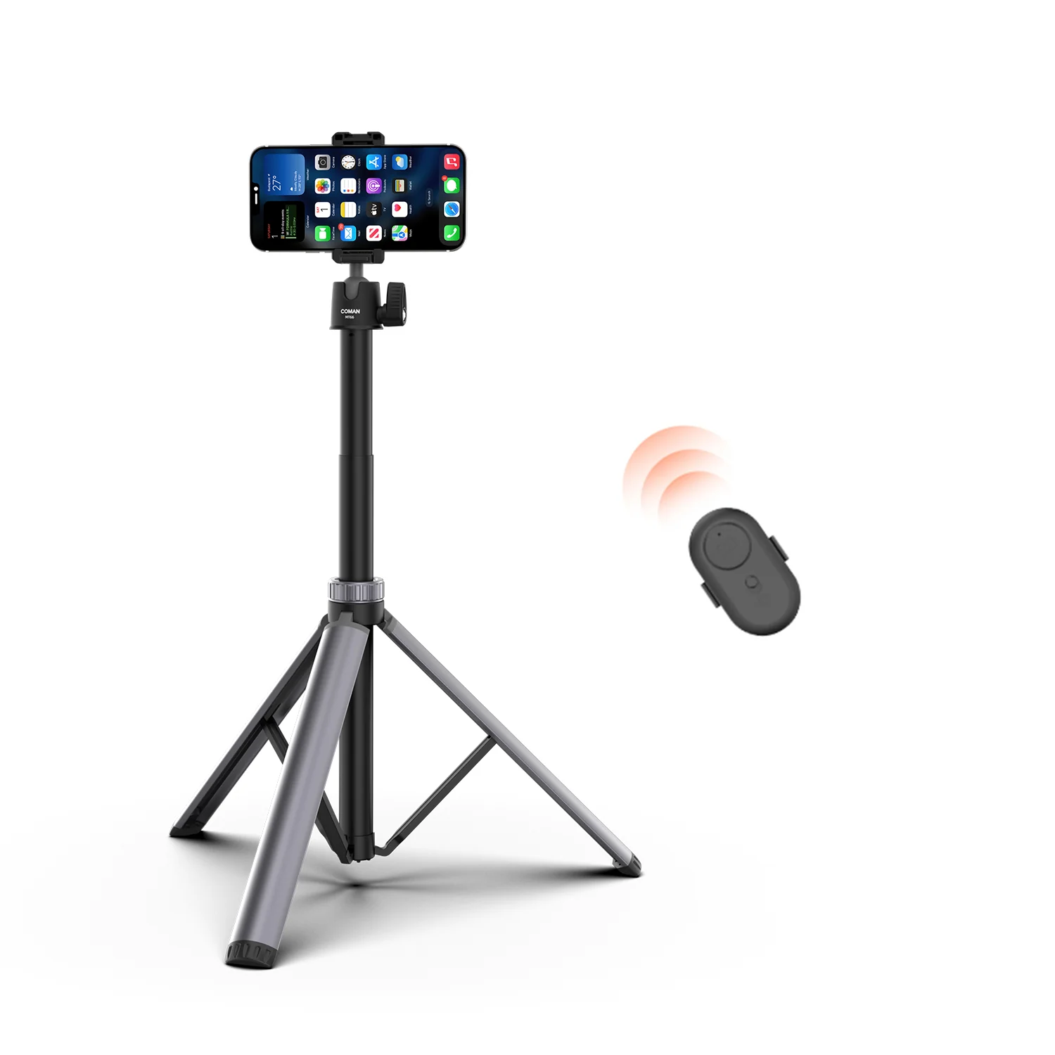COMAN MT66 Portable Selfie Stick Tripod With Remote Control 185cm - Image 7