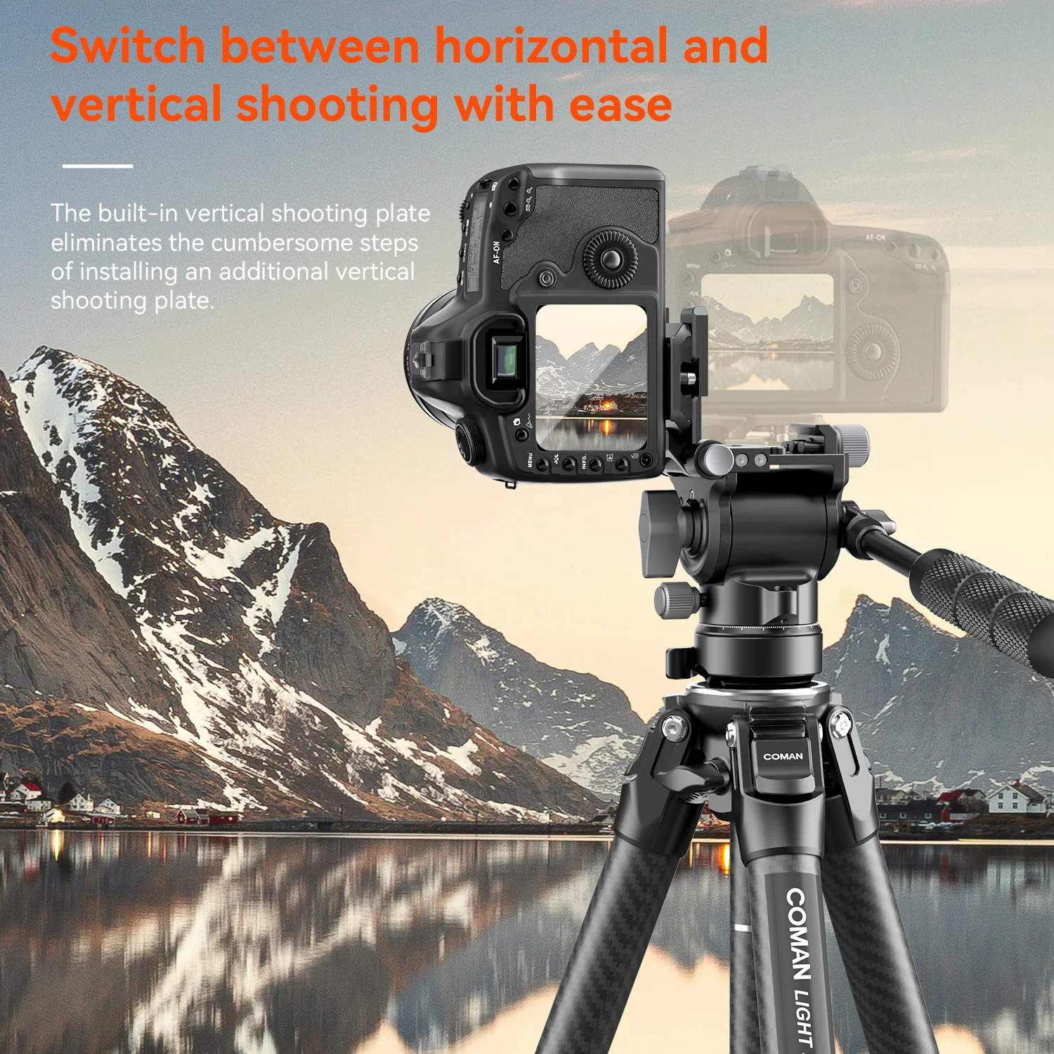 COMAN V1 Tripod Head | Mini Camera Gimbal, Smooth Motion - Image 2