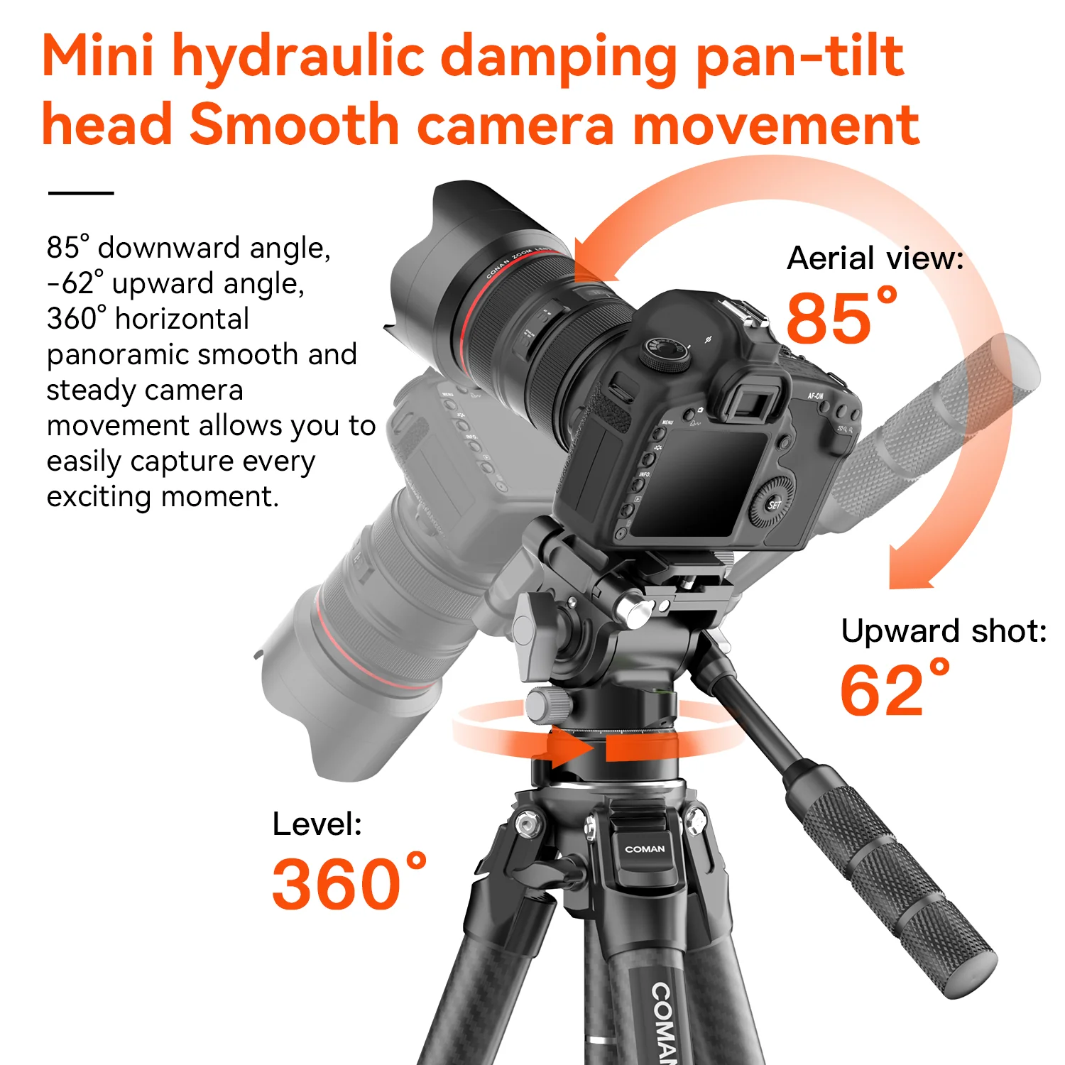 COMAN V1 Tripod Head | Mini Camera Gimbal, Smooth Motion - Image 9