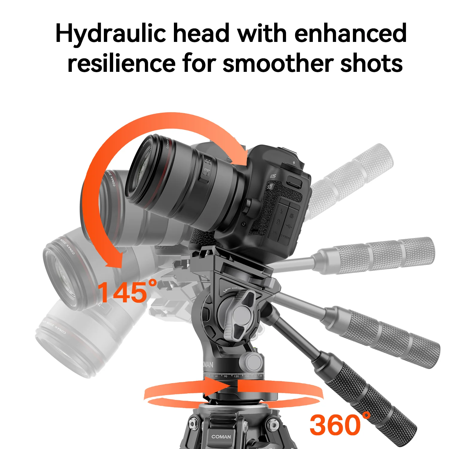 COMAN V3 Mini Fluid Head For Tripods Aluminum Arca Swiss Quick Release - Image 9