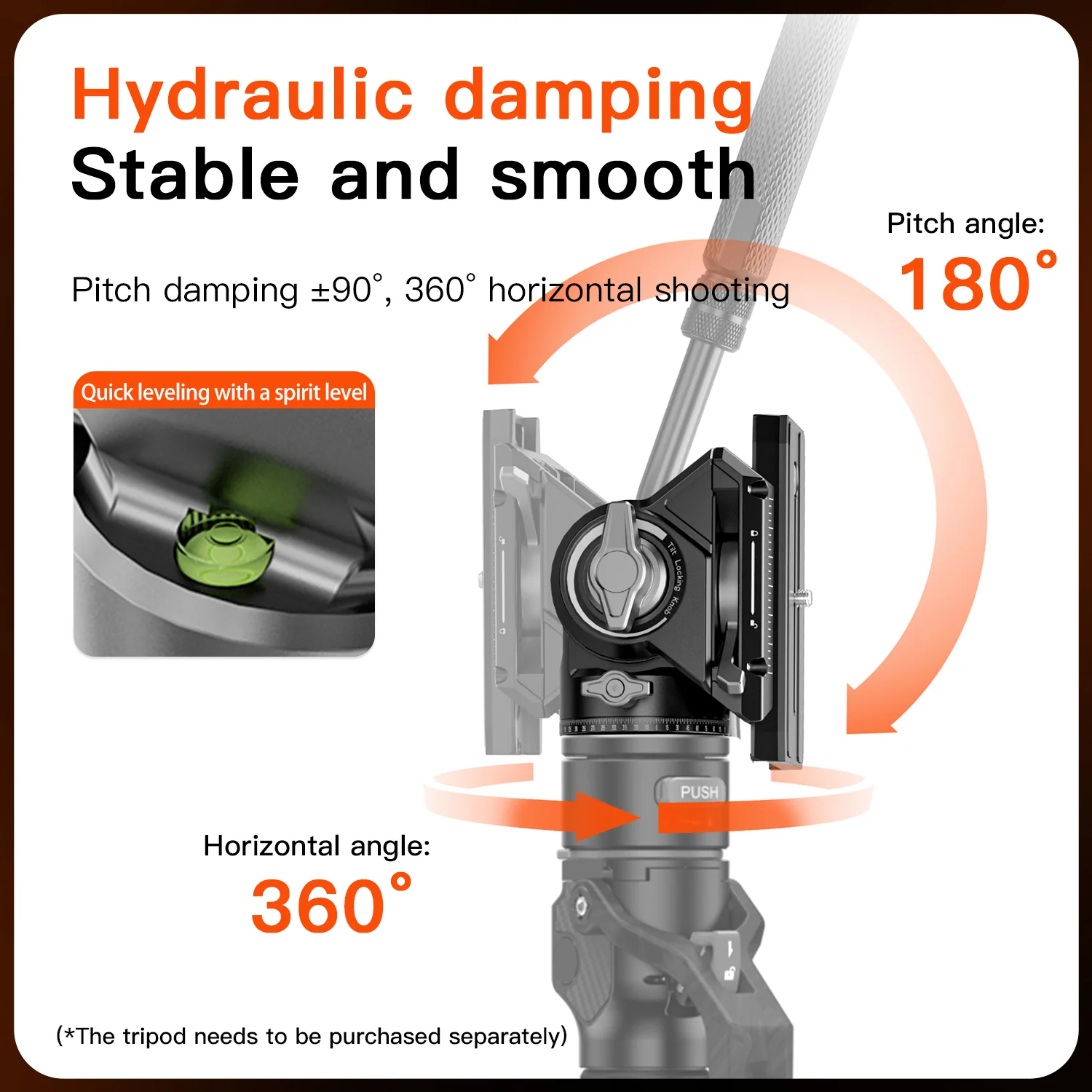 COMAN V5 Hydraulic Fluid Head for DSLR Cameras and Long Lenses, 10kg Load - Image 10