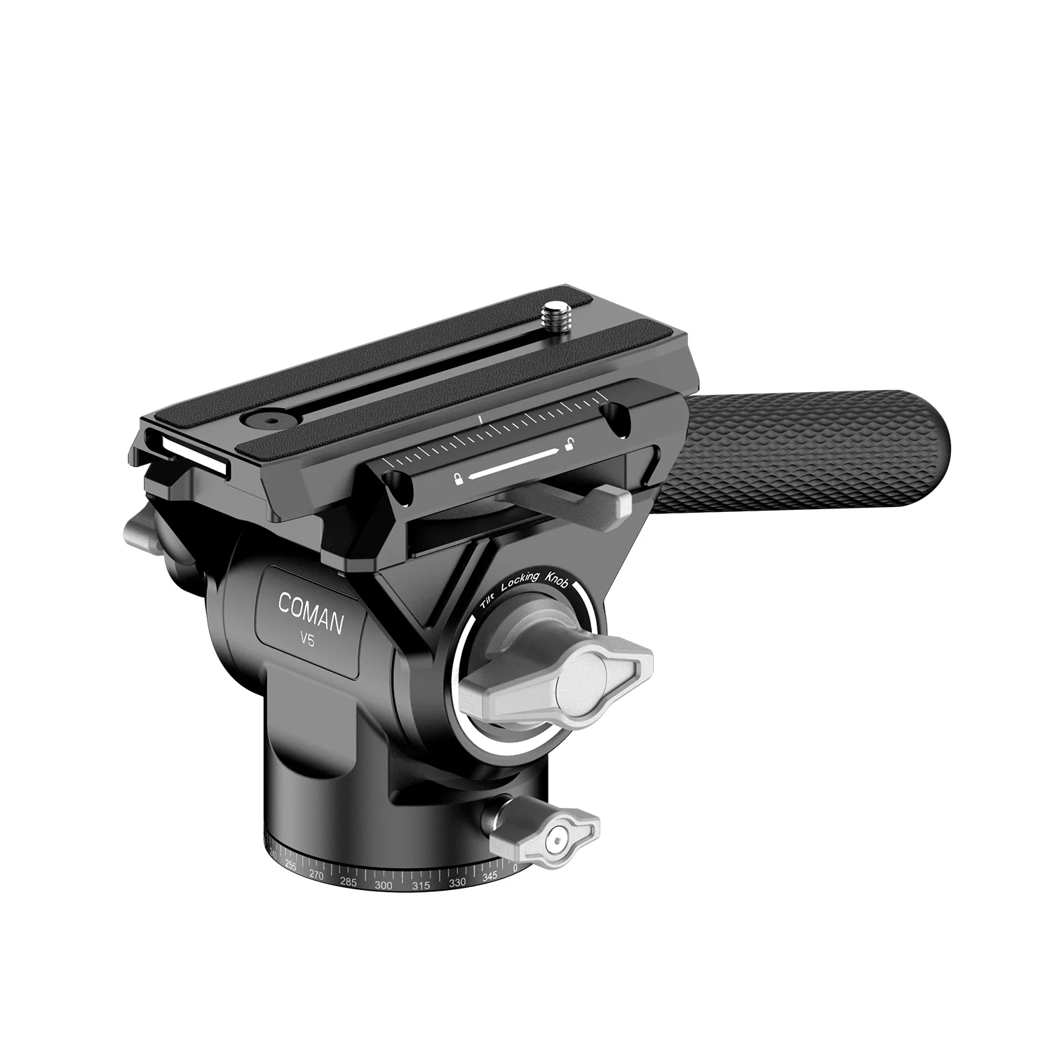 COMAN V5 Hydraulic Fluid Head for DSLR Cameras and Long Lenses, 10kg Load - Image 4