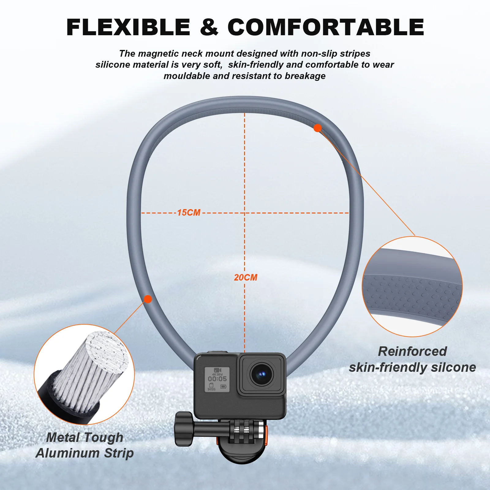 Coman DP50 Magnetic Neck Mount, Flexible Hands-free Phone Mount - Image 4