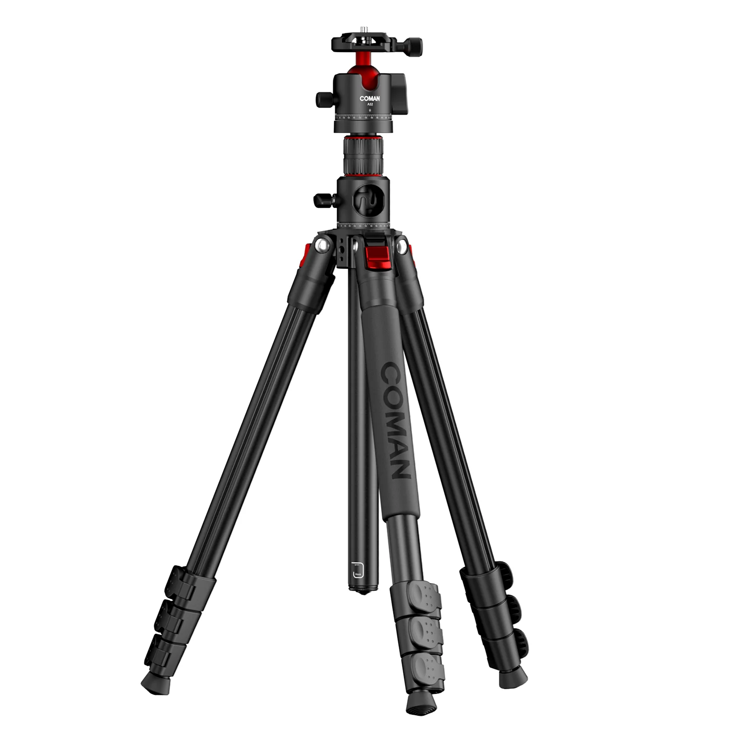 COMAN KX3939Mini A32&V1 Multi-Functional Horizontal Tripod & Monopod with Fluid Head & 360° Ball Head, 1810mm, 15KG Load - Image 4