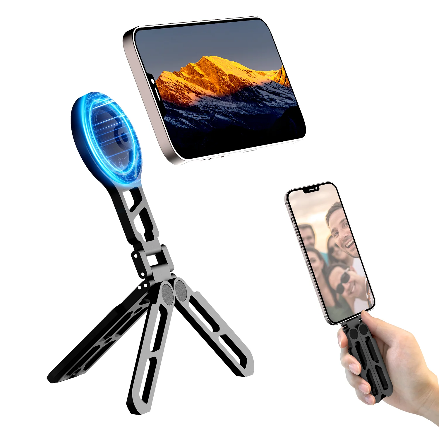 COMAN DP55 Pocket Magnetic Phone Tripod, Portable Foldable
