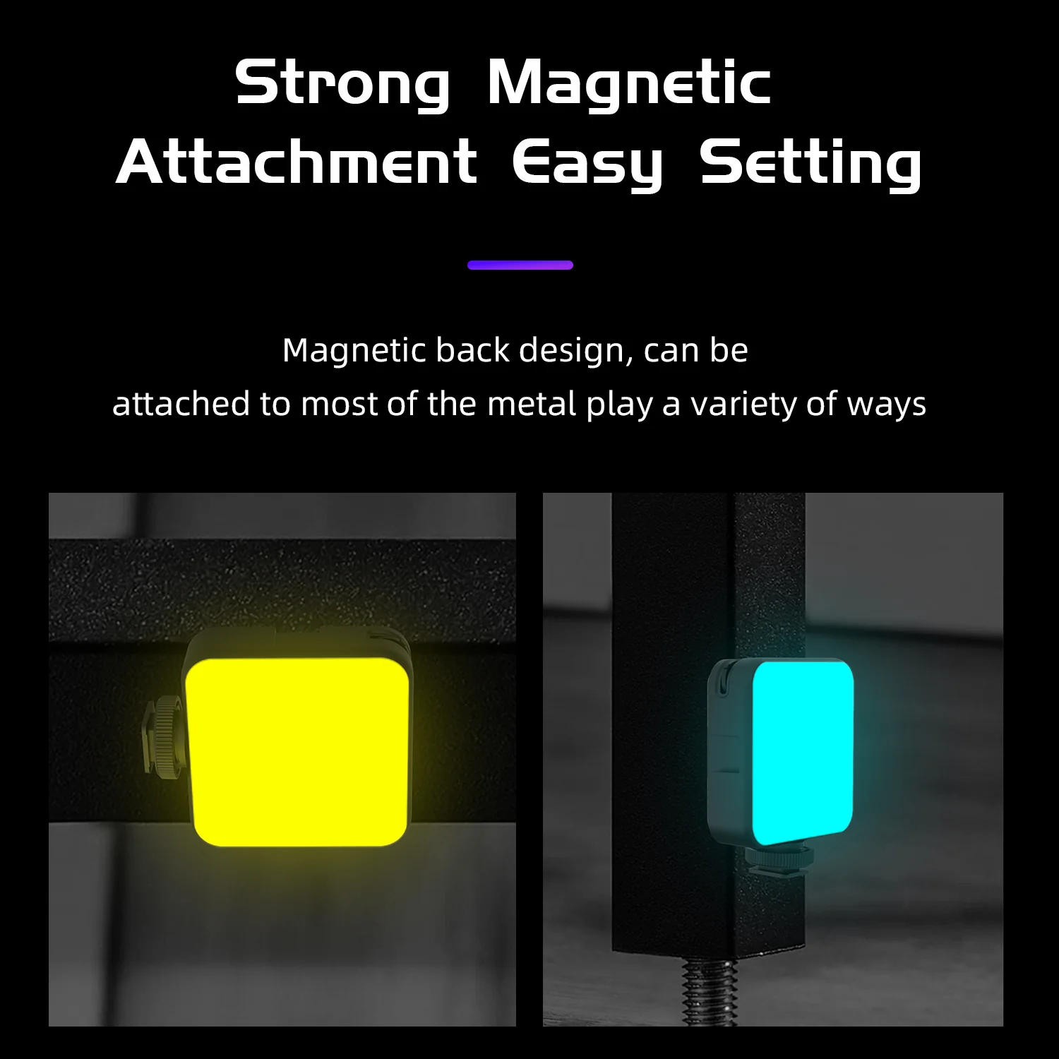 COMAN S73 RGB Pockect Fill Light | 2000mAh Magnetic Mini Video Fill Light - Image 9